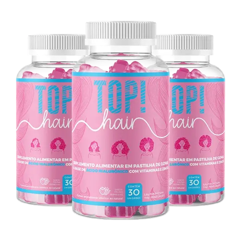 Top Hair Gummy 1 Pote com 30 Gominhas